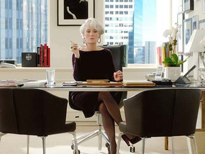Meryl Streep as Miranda Priestly in the film
