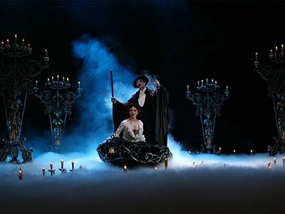 The Phantom abducts Christine and guides her by boat to his underground lair