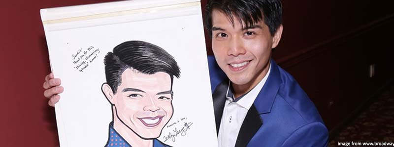 Aladdin star Telly Leung honored with caricature at Sardi’s restaurant