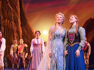 Original Elsa Caissie Levy and Anna Patti Murin performing together on Broadway