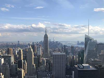 View of Manhattan from the Top of the Rock before COVID restrictions