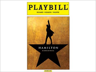 Hamilton Playbill from the 2016 Broadway run