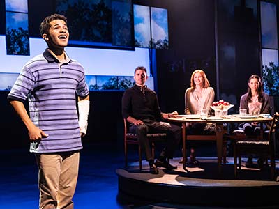 Jordan Fisher as Evan Hansen on Broadway from January 28, 2020