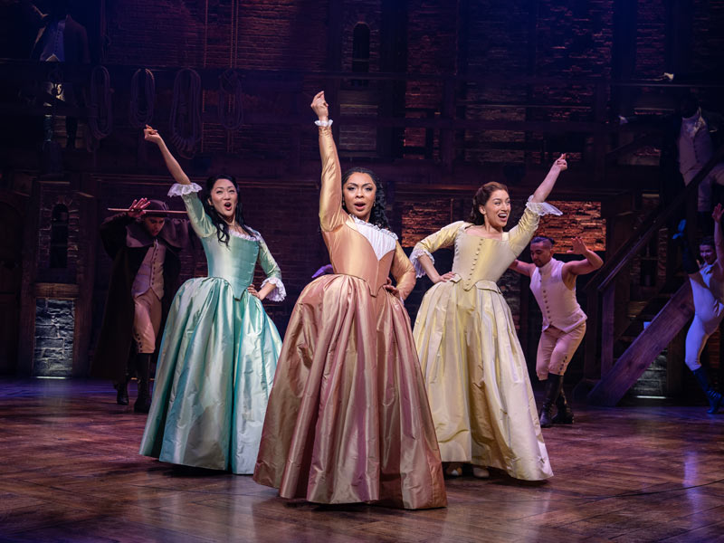 A scene from Hamilton (Photo credit Hamilton Broadway)