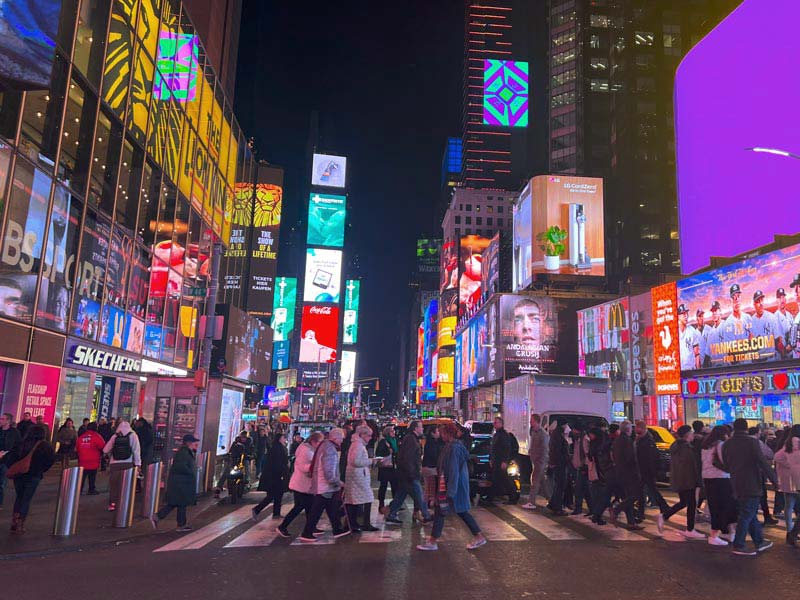 Times Square with Broadway theaters