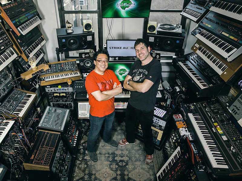 At Strange Cranium Studios with business partner Billy Stein