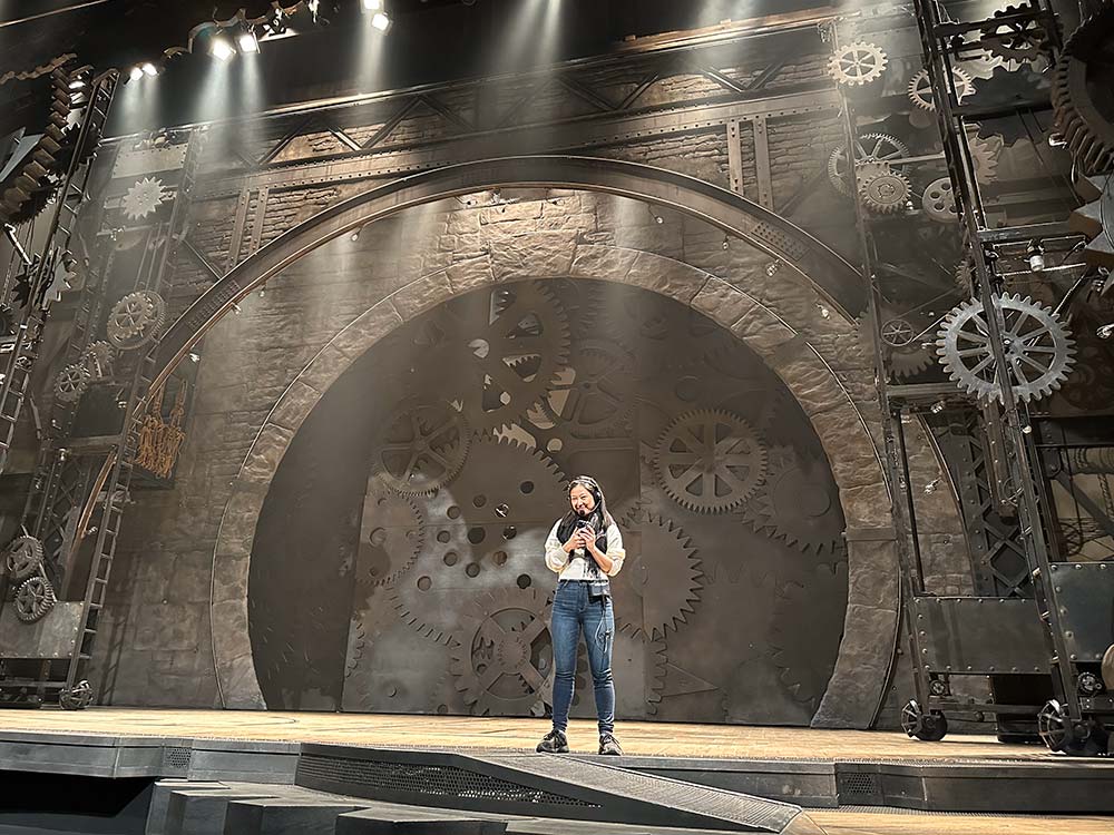 On stage at Wicked