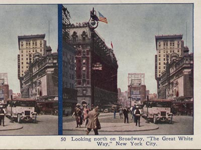 New York in the era known as the Great White Way