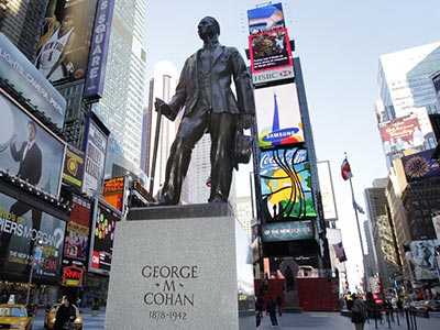 Statue of George M. Cohan in Times Square