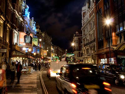 London’s West End theater district