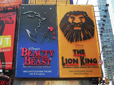 Beauty and the Beast and The Lion King, Disney’s early stage hits