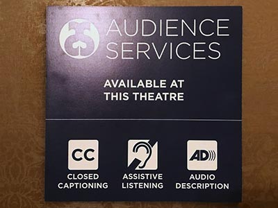 Audio translation devices available in Broadway theatres