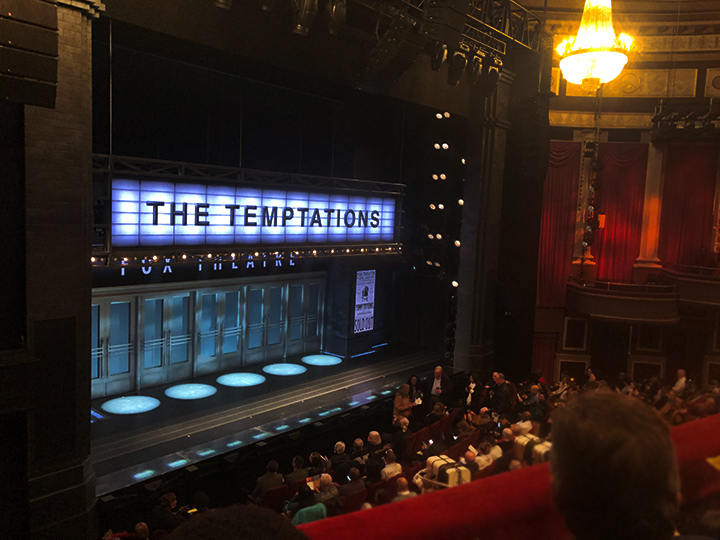 The Temptations stage set
