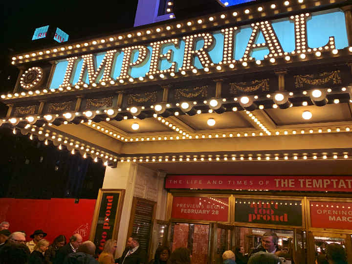 Eye-catching marquee of the Imperial Theatre