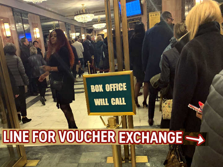 Line for voucher pickup