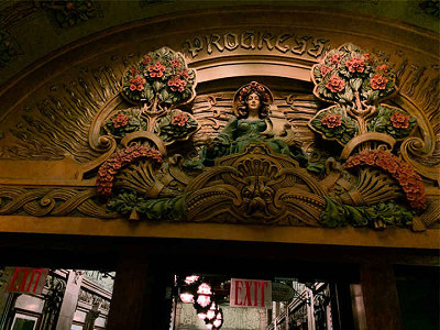 Sculpture above the main entrance