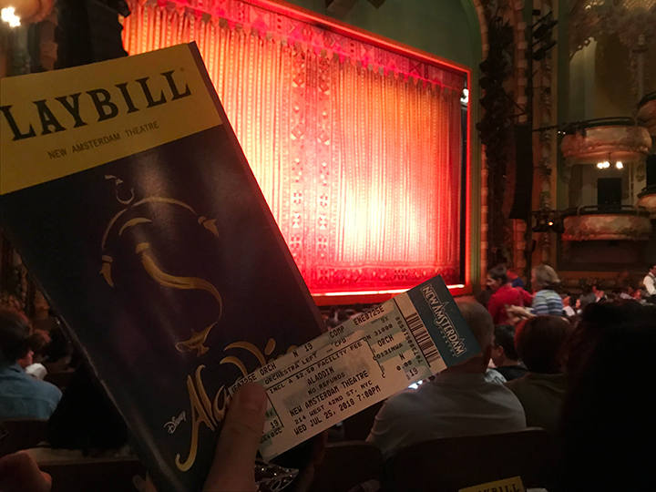 New Amsterdam Theatre seat view Orchestra Left Row N