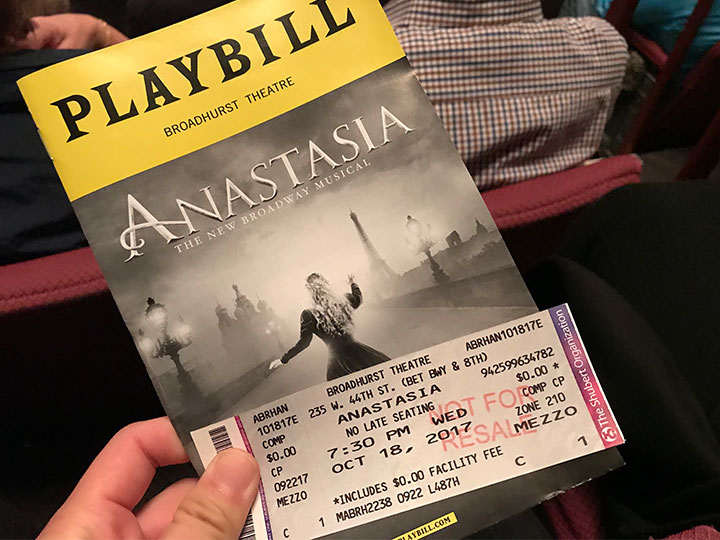 Broadway seat number example