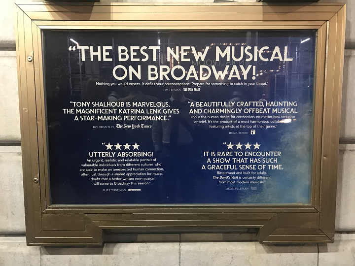 Tony Award nomination posters at the Barrymore Theatre