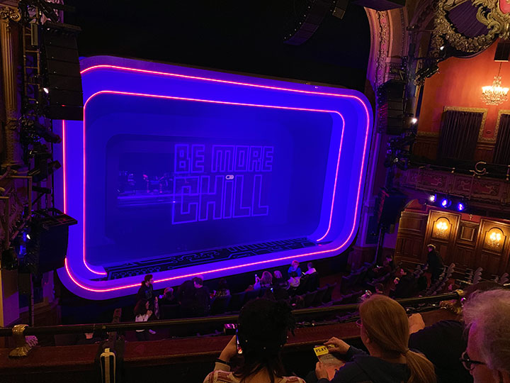 Striking purple stage frame