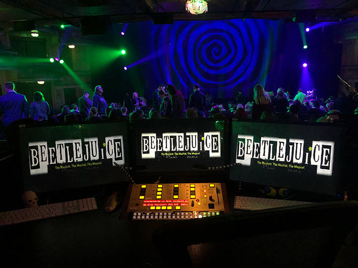 Special effects equipment likely used for projection mapping