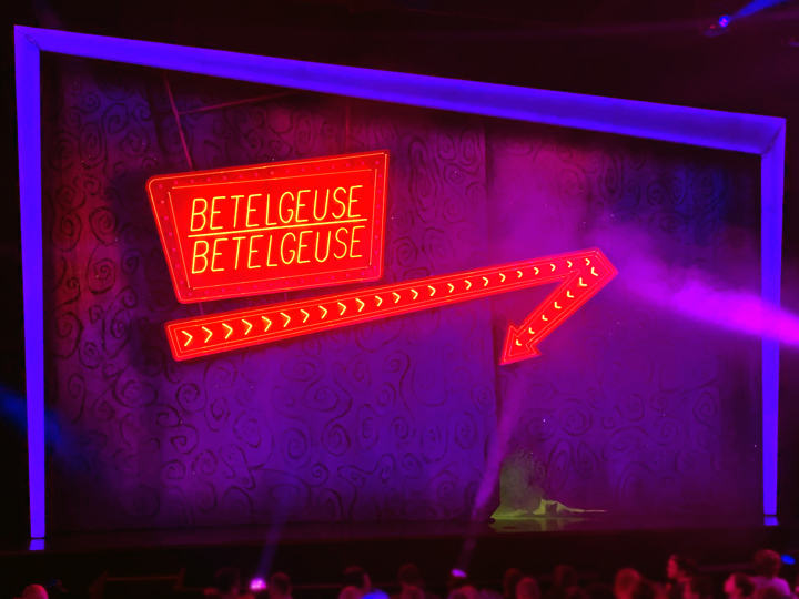 Beetlejuice set at the Winter Garden Theatre