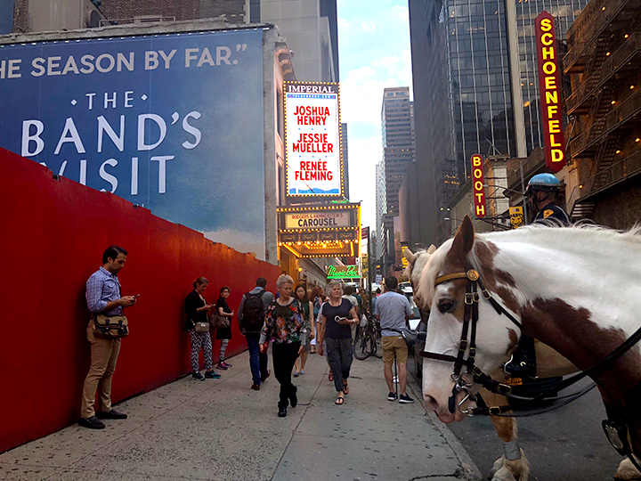 Mounted police near the Imperial Theatre
