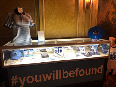 Small goods from 10 dollars, T shirts from 30 dollars, cast album and Evan’s shirt available
