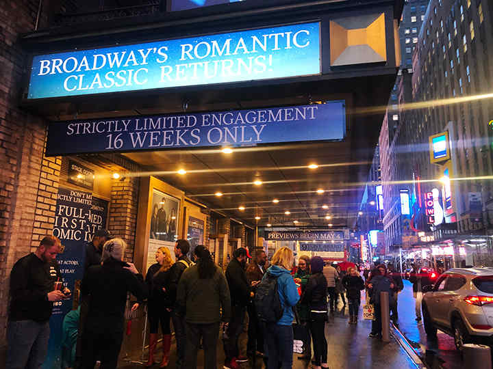 Broadhurst Theatre in the center of the Broadway district