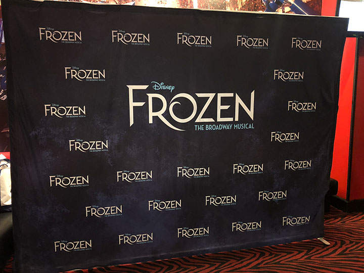 Photo booth setup at the reception party