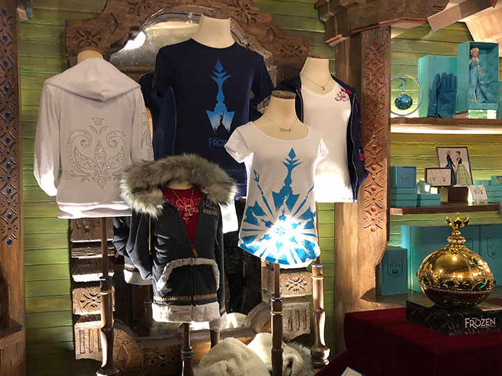 Merch stand just inside the main entrance on the right
