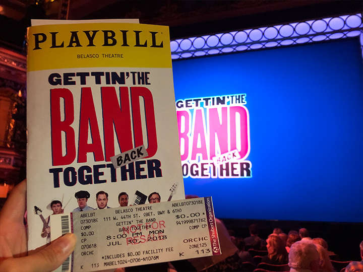 Our seat was ORCHC K 113 at Gettin' the Band Back Together