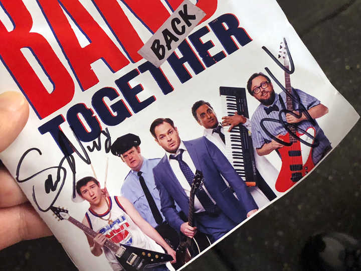 Our Playbill covered in signatures