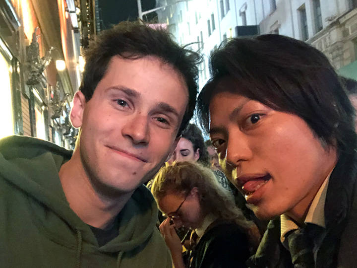Nicholas Podany, warmly greeting fans one by one