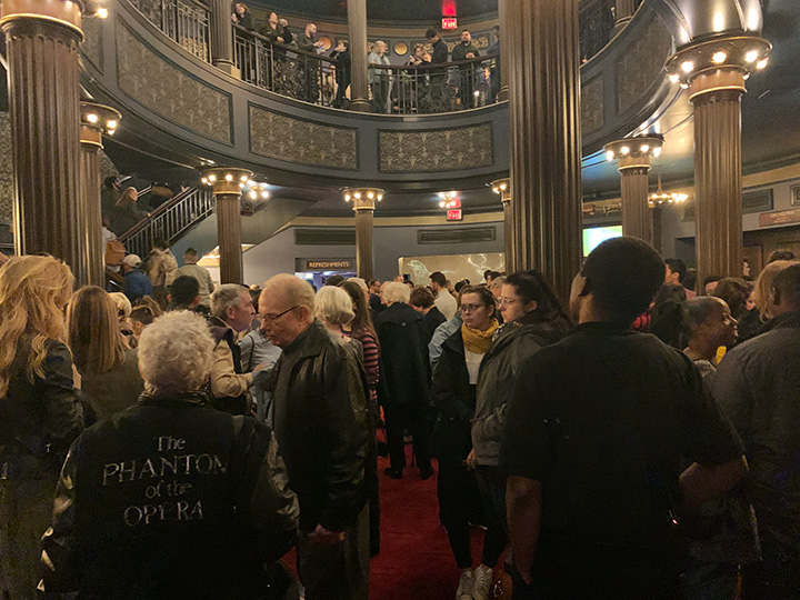 The airy central lobby of the Lyric Theatre