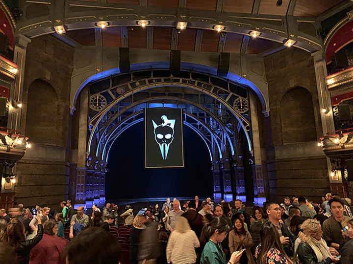 Part One ends with a banner bearing Voldemort’s symbol