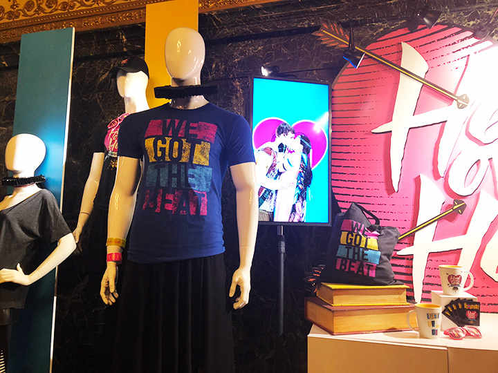 Merch stand near the theater entrance