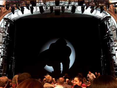 Speakers placed around the stage