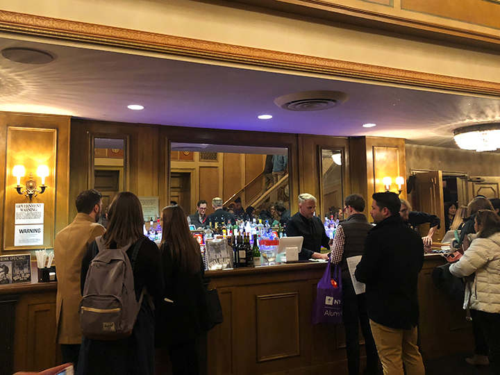Hotel-like bar inside the theater