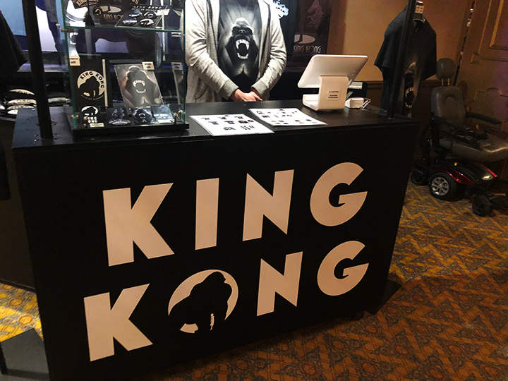King Kong merch stand