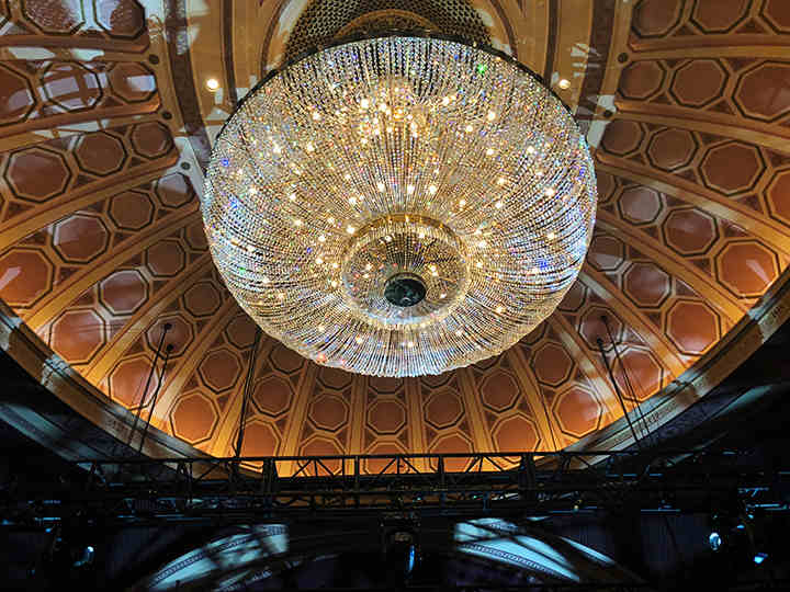 The largest chandelier in the house