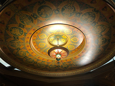 Largest dome light above the mezzanine