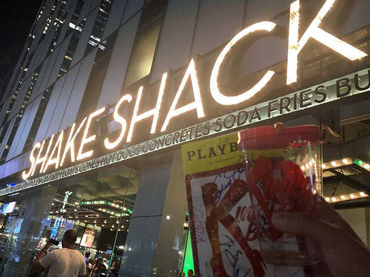 Post-show bite at Shake Shack