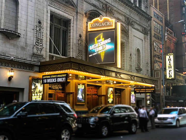 Entrance of the Longacre Theatre