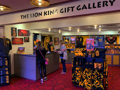 Merchandise area at the Minskoff