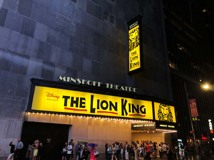 The Lion King at the Minskoff Theatre
