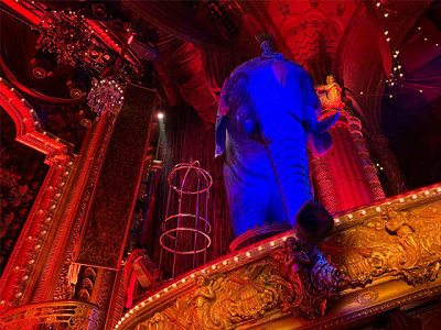 The blue lit Elephant Room is Satine’s dressing room and a key story location