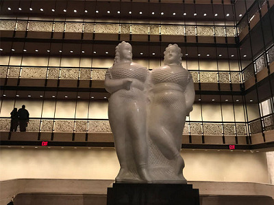 Elie Nadelman’s sculpture Two Circus Women at the theater
