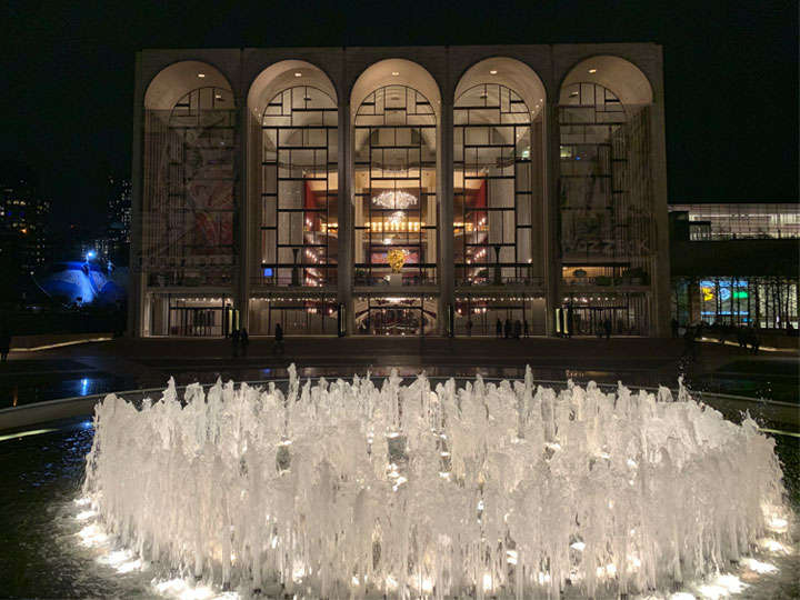 Lincoln Center at night, opened in 1962