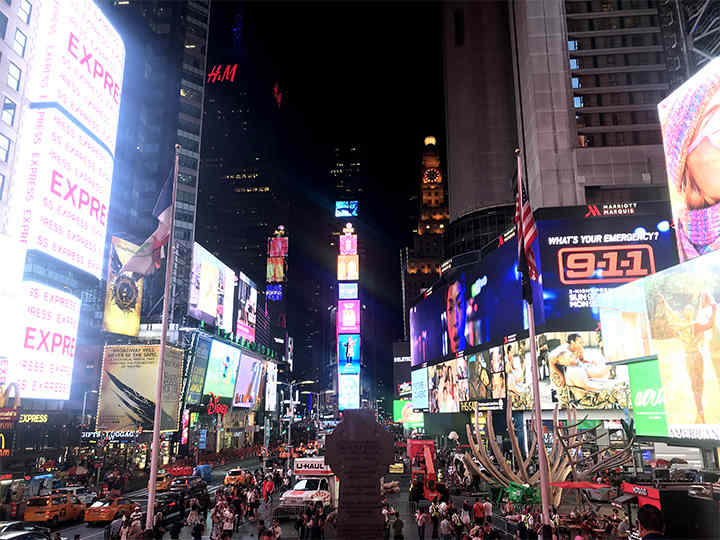 Times Square at night